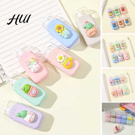 Doll Shaped Correction Tape 6Pcs Cute for Students Portable Mini Whiteout Roller Smooth Cartoon Non-Break School Office Supplies Eye-catching