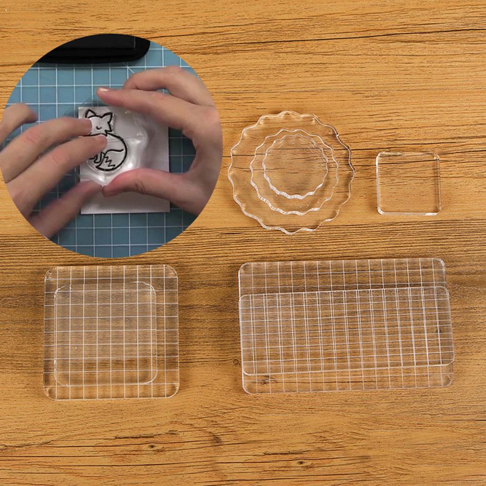 Прозрачный акриловый штамп-блок, прозрачный резиновый штамп на клеевой основе, сделай сам, скрапбукинг, прозрачный фотоальбом, декоративные инструменты ручной работы