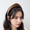 Elegant Wide Edge Hair Hoop Crown Retro Hair Accessories Gift Velvet Triangle Headband  Party