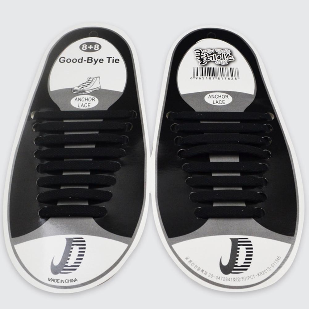 Sport Men 16pcs/set Elastic Multicolor Teen Women Silicone Shoelaces Boys Girls  Supply