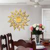 Practical Mirror Wall Decor Ornamental No Residue Acrylic Bedroom Sunflower 3D Background Wallpaper