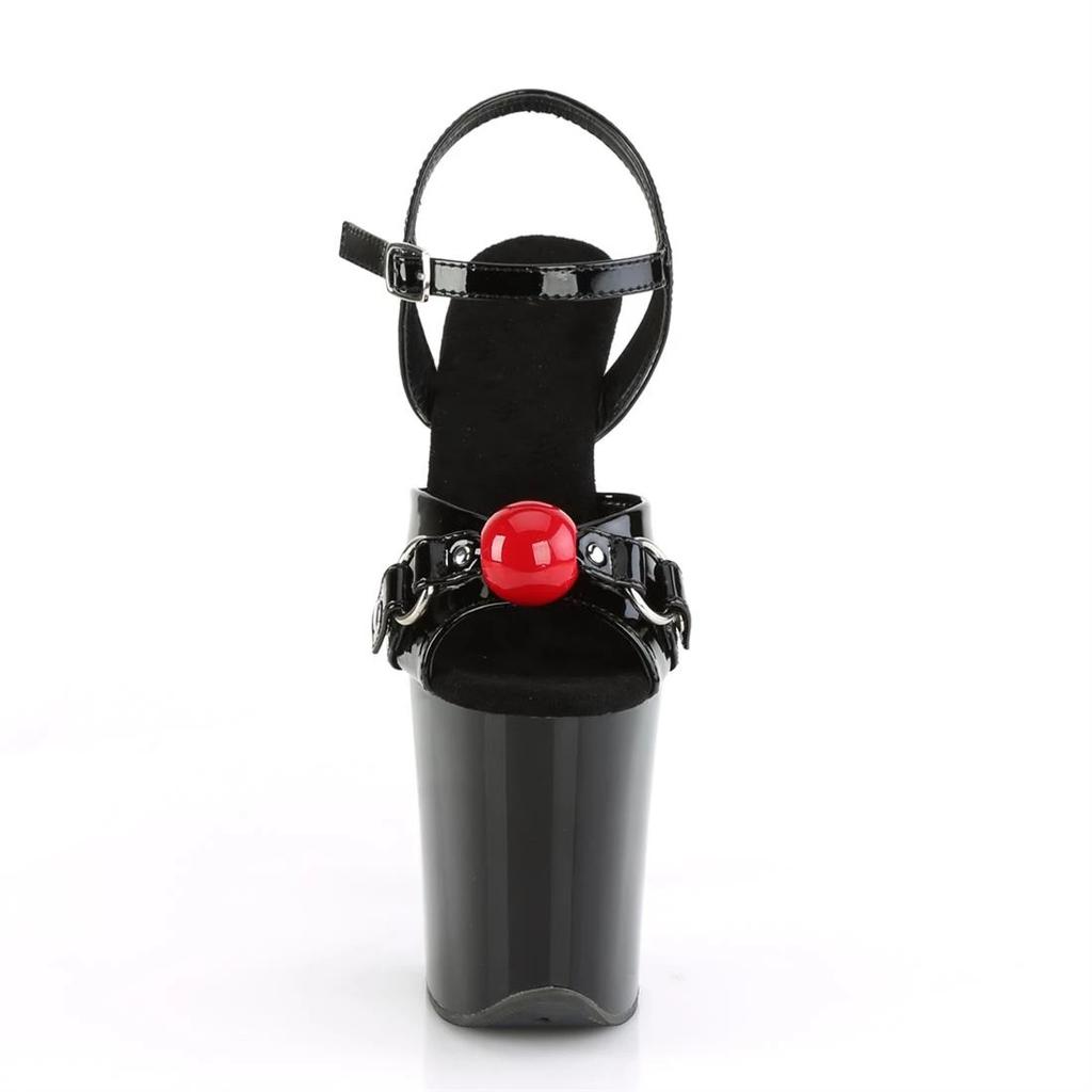 Shoes 20cm black exchangeable ball decoration waterproof table hate sky high heel sandals