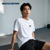 Skechers Модная универсальная дышащая футболка с коротким рукавом и круглым вырезом, унисекс, ярко-белая L225U071-0019