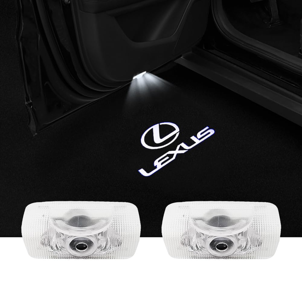 Подсветка салона, автомобильная подсветка, без выцветания, светодиодная подсветка с проекцией логотипа, набор из 2 дверных фонарей, в комплекте инструмент, совместимо с ES UX NX RX