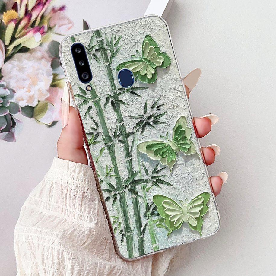 Case For Samsung Galaxy A20 A20e A20s Cover Fashion Flower Butterfly Soft Silicone Clear Bumper For Samsung A30 A 30 A 20 Covers