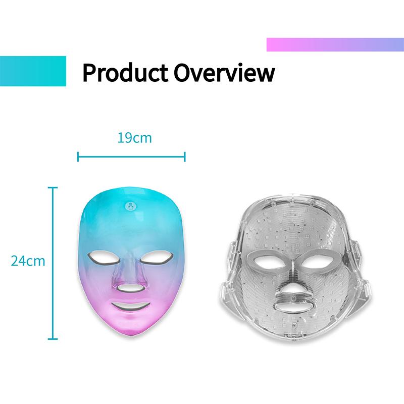 Premium 7 Colors LED Beauty Mask 600mAh Wireless Photon Facial Mask Machine Therapy Acne Anti Aging Skin Tightening Lifting Tool