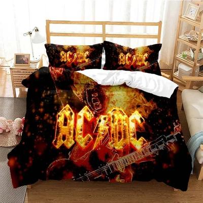 3D Печать AC/DC Рок-группа Комплект постельного белья для спальни Мягкие современные покрывала Удобное детское пододеяльник Чехол для одеяла и наволочка