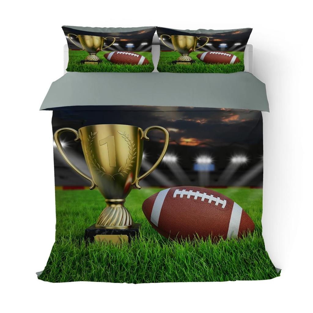 Комплекты пододеяльников Trophy для подростков, детей, размер Queen, легкие пуховые, декор для комнаты, 2 наволочки, 1 пододеяльник, без одеяла