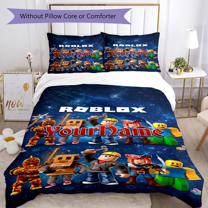 Roblox 400 Customize your name Bedding Set Breathable Duvet Cover with Pillowcases Home Decoration Birthday Gift