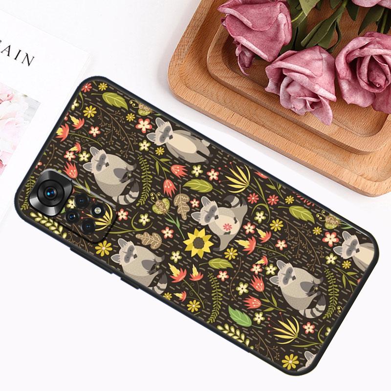Cute Raccoon Case For Xiaomi Redmi Note 14 Pro 13 12 11 9 10 9S 10S 11S 12S Redmi 14C 13C 10C 12C Cover