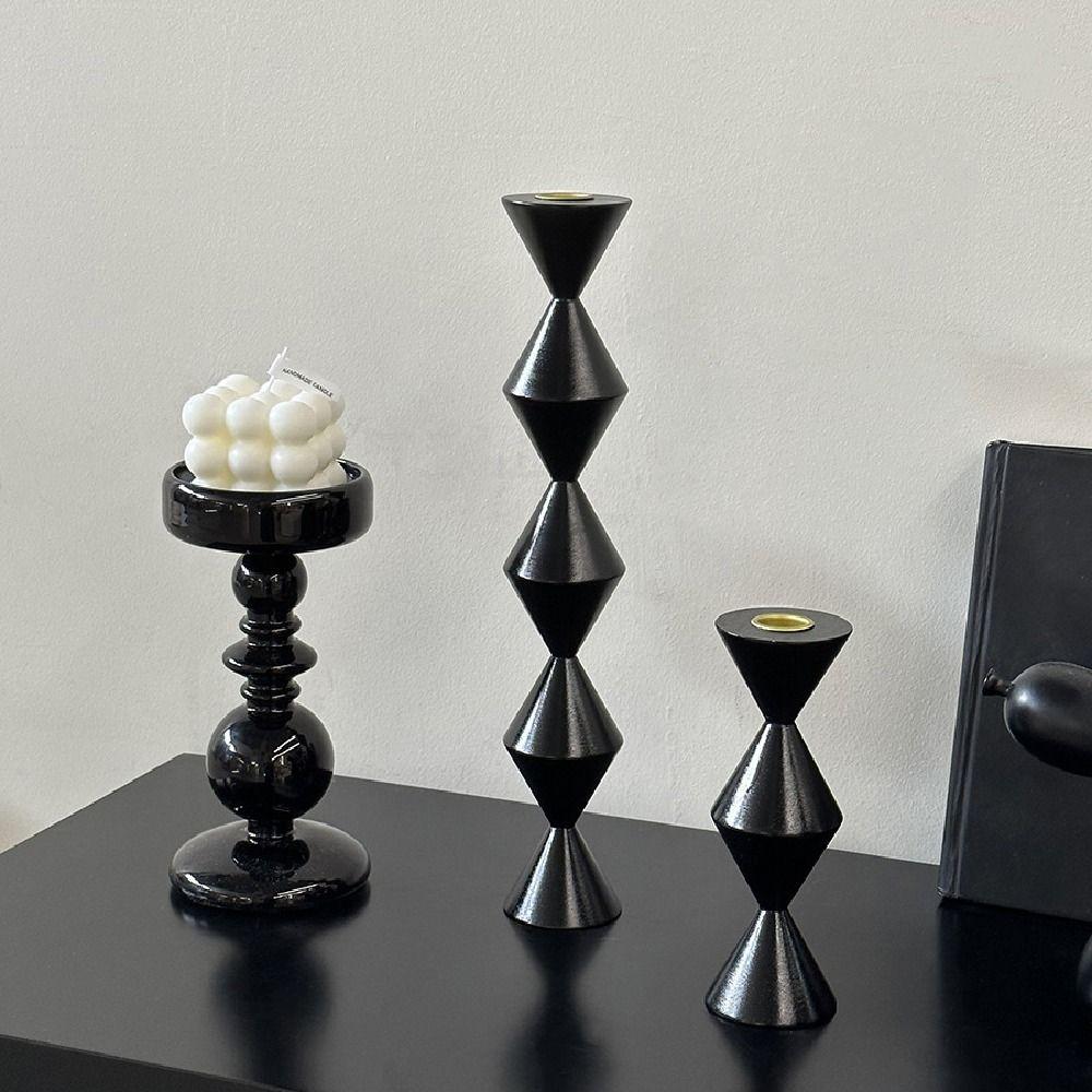 Elegant Glass Candle Holders European Style Tea Light Rack  Wedding Candlelight Dinner