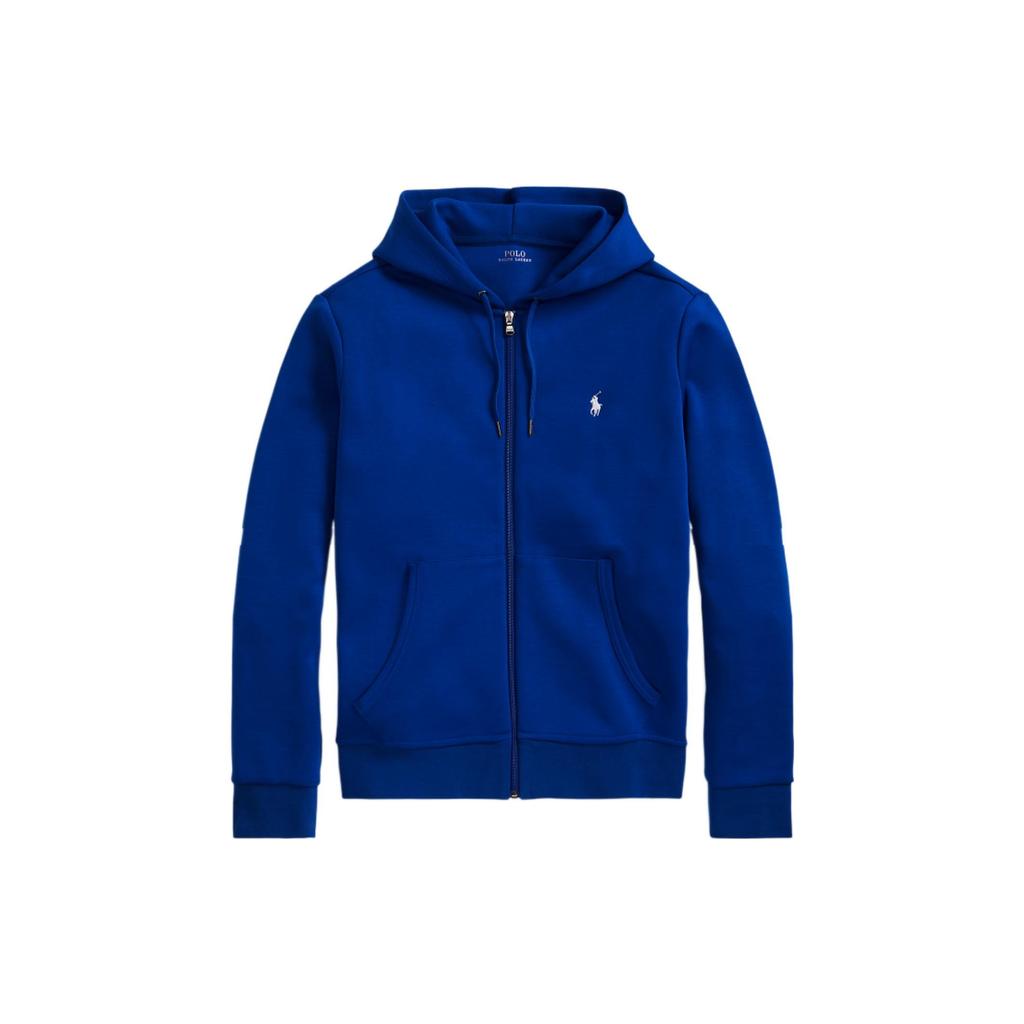 Polo Ralph Lauren Ss23 Solid Color Logo Embroidered Zip-Up Hoodie Men Hoodies Blue MNPOKNI16822726-400