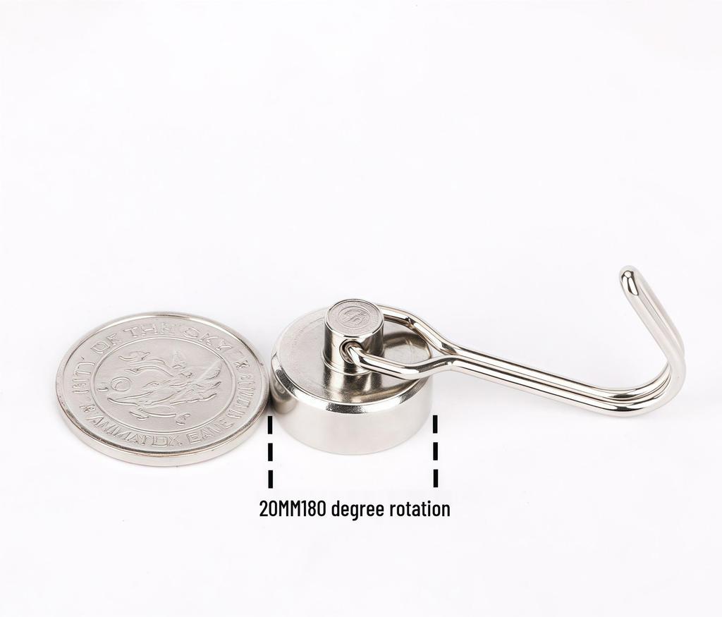 Магнитный крючок-вешалка из неодимового железа и бора, металлическая магнитная присоска E16, установка без сверления.