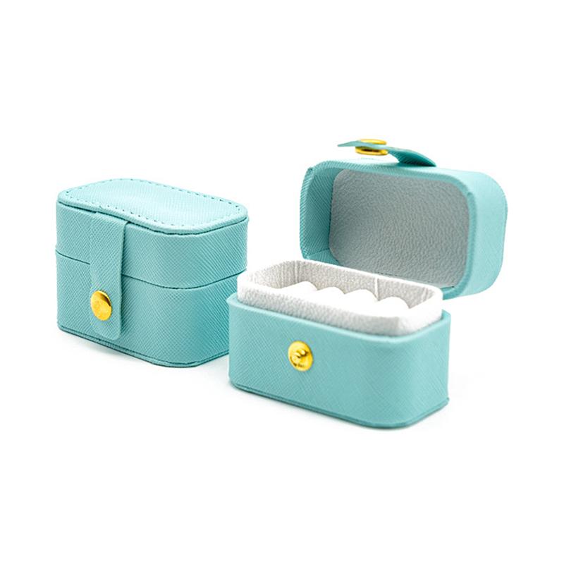 ПУ Кожа Девушка Портативный Мини Ювелирные Изделия Серьги Серьги-гвоздики Шкатулка Органайзер