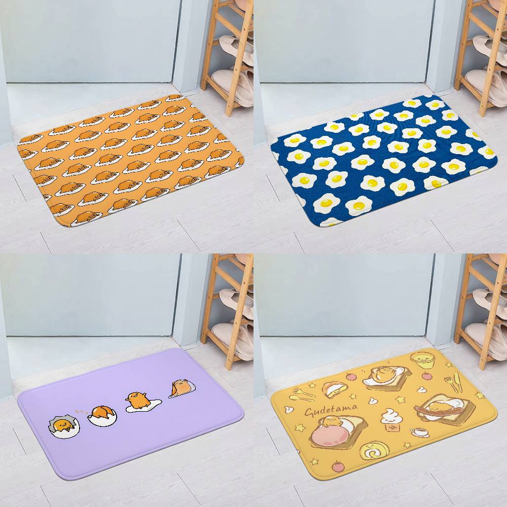 Милые напольные коврики Gudetama, коврик для домашней прачечной, ковер для декора гостиной, зоны отдыха, противоскользящий коврик для ног, коврик для прихожей