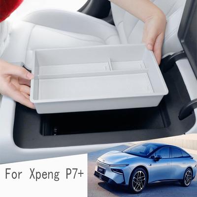 Для Xpeng P7+ Специальный ящик-подлокотник центральной консоли Ящик для хранения P7 Дополнительный разделитель Хранение Мусорный ящик Аксессуары Расходные материалы