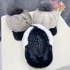 Шапки из норки для женщин Шапка с помпоном и козырьком Зимняя теплая однотонная из натурального роскошного меха Бейсболка Высококачественный женский стильный головной убор