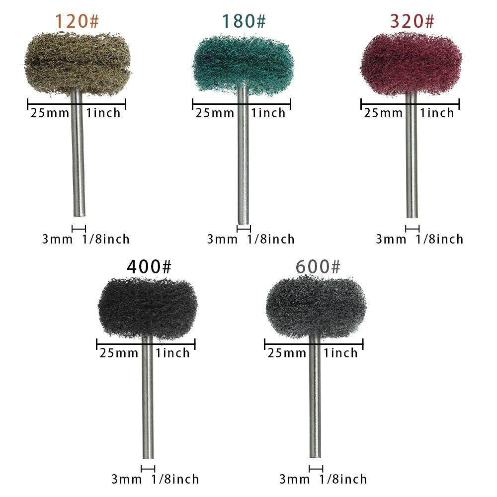 10 шт. Мини-аксессуары Шлифовальный полировальный круг с хвостовиком 3 мм Нейлоновый полировальный дрель Абразивная щетка для вращающихся инструментов Dremel