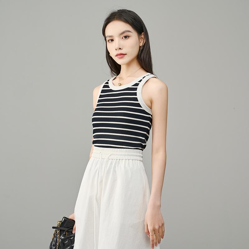 Casual versatile vest with inner top