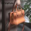 Johnature Роскошные сумки из натуральной кожи, женские сумки ручной работы из натуральной натуральной яловой кожи, однотонные простые сумки на плечо
