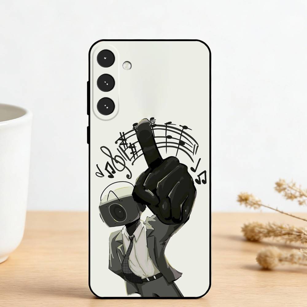 S-Skibidi Toilet D-Dark S-Speakerman Phone Case For Samsung Galaxy A73,A72,A71,A70,A53,A52,A51,Others Soft Black Cover