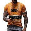 Summer Men's 3D Printed English Loose Casual T-shirt