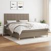 3142349 vidaXL Divan Bed with Mattress Taupe 160x200 Cm Fabric