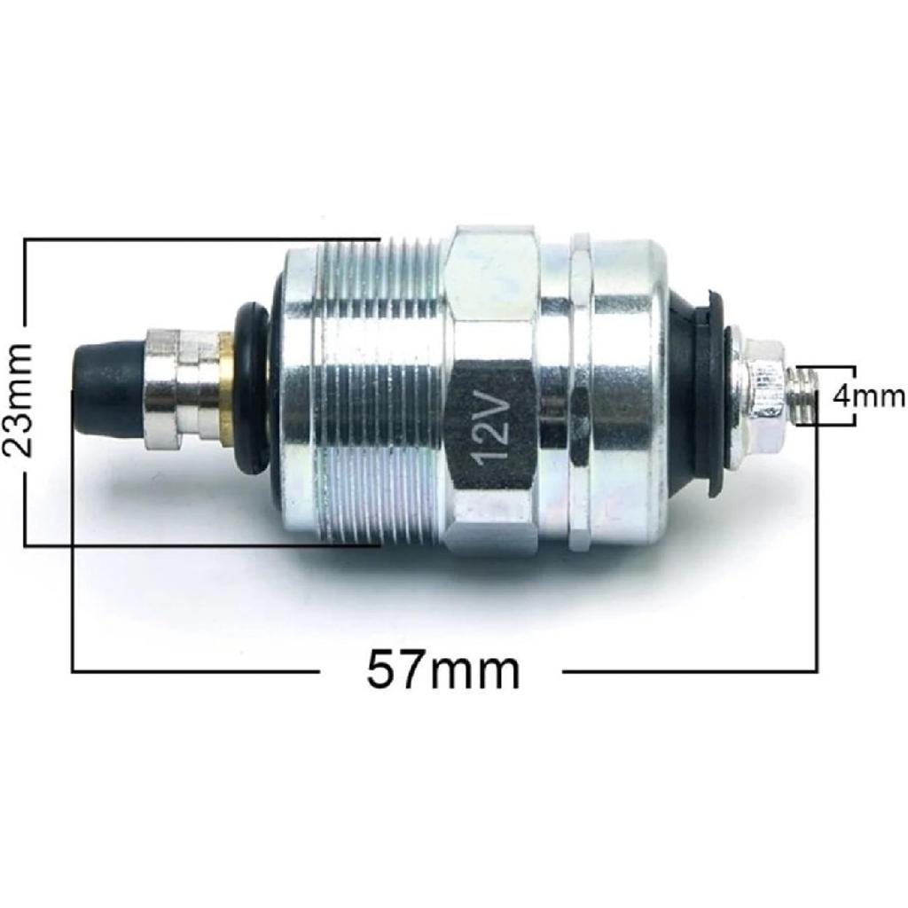 12V 24V Compatible for Diesel Engine Fuel Shut Off Solenoid Valve Injection Pump Switch Oil Cut-Off Value Generator Parts 186F 186FA 178F 192F(12V)