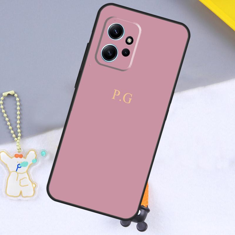 Пастельный чехол с монограммой из инициалов на заказ Для Xiaomi Redmi Note 12 9 10 11 Pro 12S 9S 10S 11S Чехол Для Redmi 12 13C 12C 9C 10C