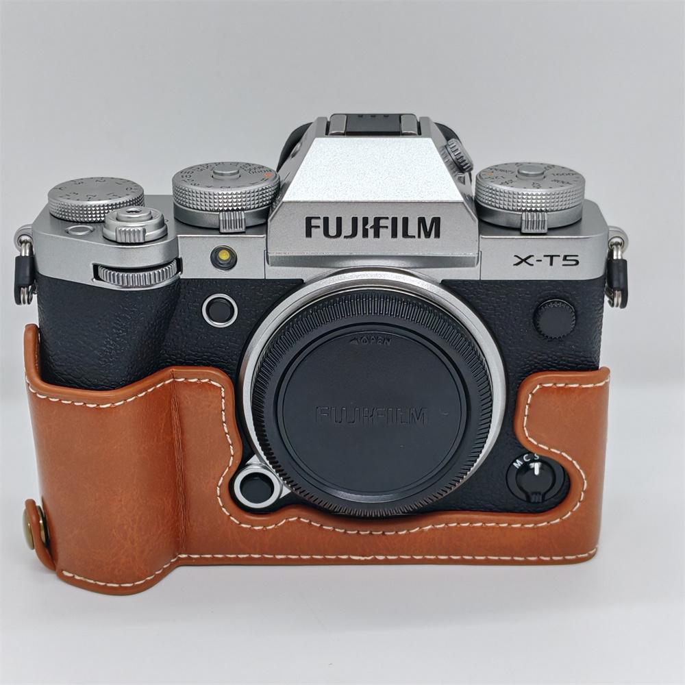 Получехол из искусственной кожи для камеры Fujifilm XT5 Fuji X-T5, Базовая крышка, Отверстие для аккумулятора, Защитный чехол