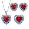Набор украшений Орнаменты Сердце Океана Серьги Ожерелье Кольцо Женский Любовь Премиальный Чувство