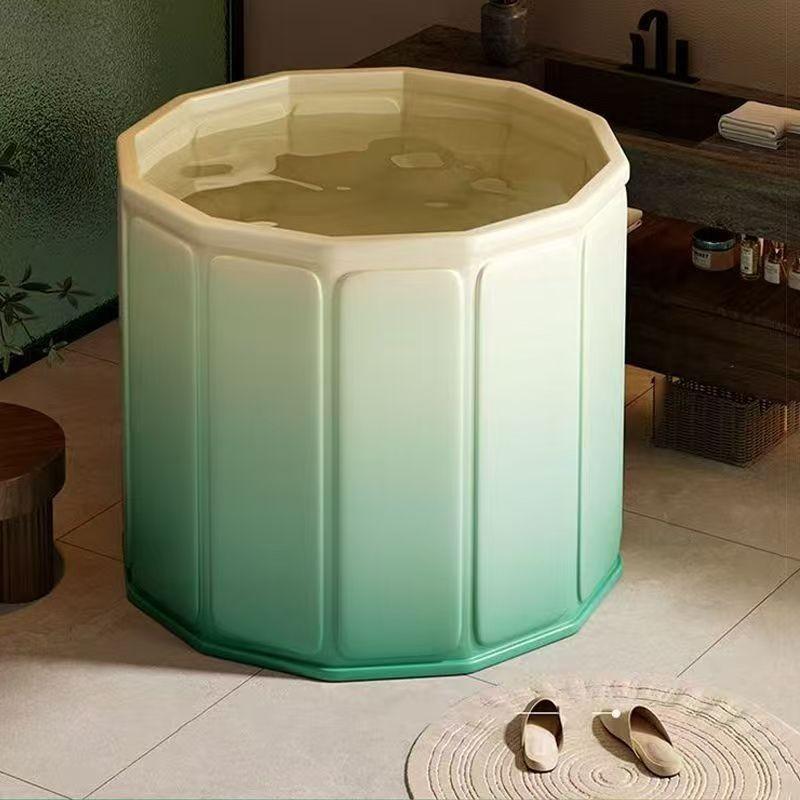Household portable installation-free bath bucket Large multi-layer thickened padded thermal insulation folding bath bucket