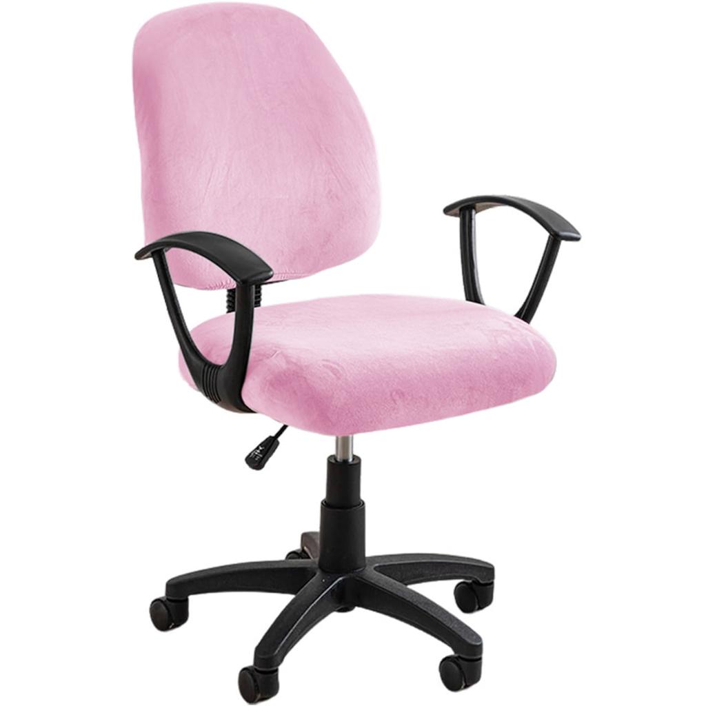 Office Chair Cover Super Soft Velvet Stretch Washable Dustproof Protectors Computer Desk Armless Chair Slipcover
