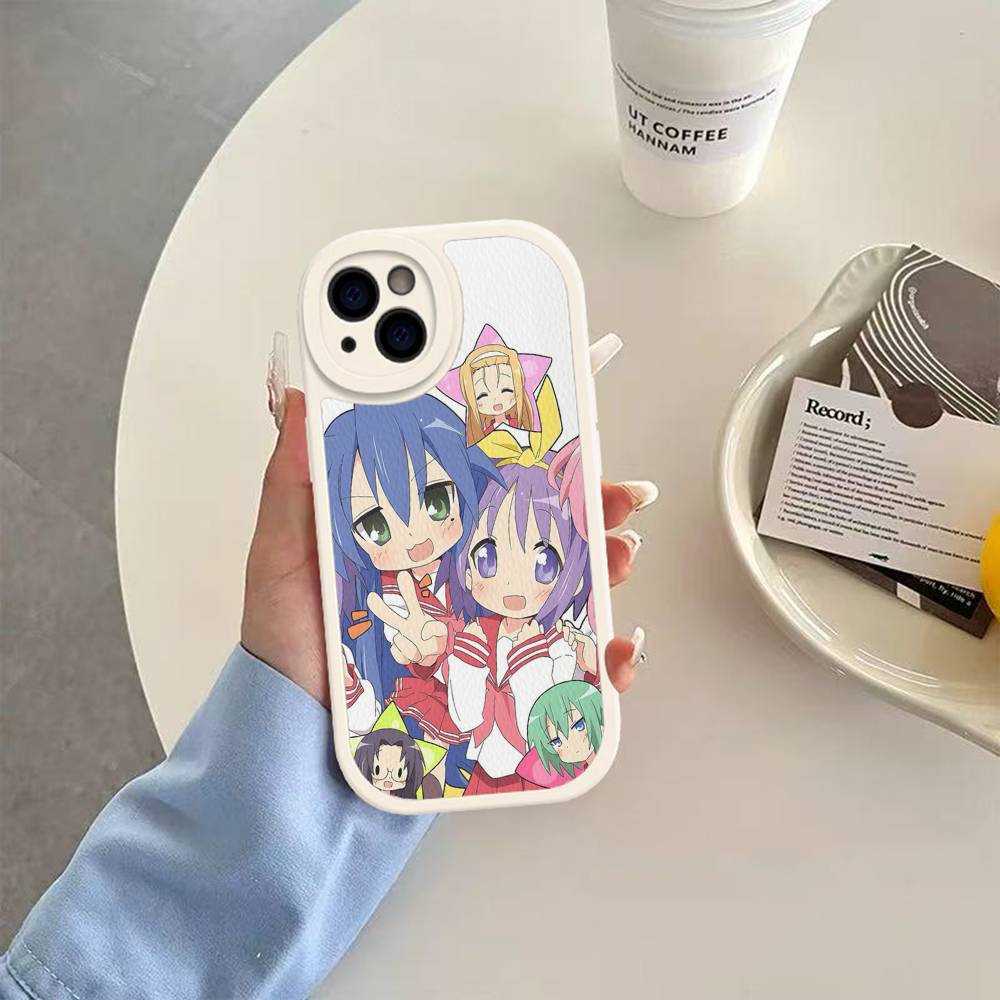 K-Konata Izumi Счастливая S-Звезда Чехол для телефона Для IPhone 11 12 13 14 15 16 Pro Max Plus Кожаная обложка