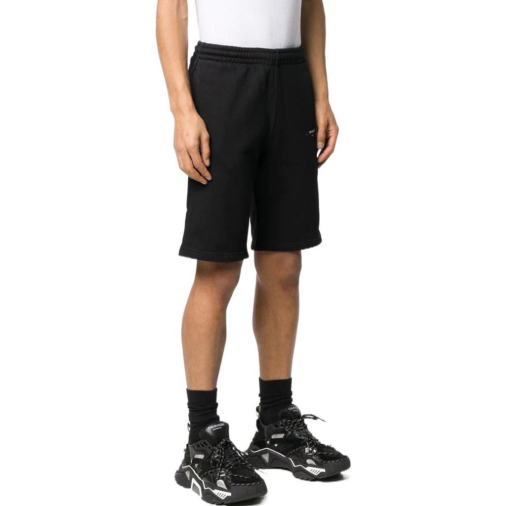 Off-White Шорты повседневные с принтом логотипа Мужские Брюки Черные OMCI006R20D250171001