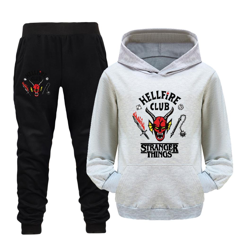 Children's Hooded Sweater Casual Suit Fashionable Loose Clothing Sets Girls