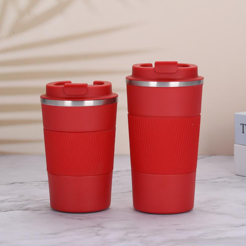 Creative 304 Stainless Steel Coffee Cup Vacuum Handy Vacuum Flask Portable Flip Car Office Gift Cup