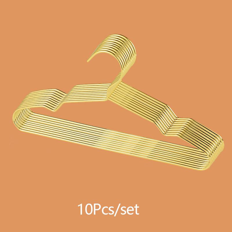 10pcs Metal Wire Children's Hanger Small Gold Clothes Hanger Mini Pet Hanger