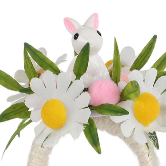 Кольцо для салфетки «Пасхальный кролик», держатель для салфетки с дизайном кроличьих ушей и пасхального яйца, праздничное весеннее украшение стола для званого ужина