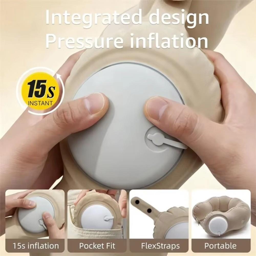 Adjustable Firmness Travel Neck Pillow Inflatable Office Napping Pillow Cloud Neck Pillow Home Use