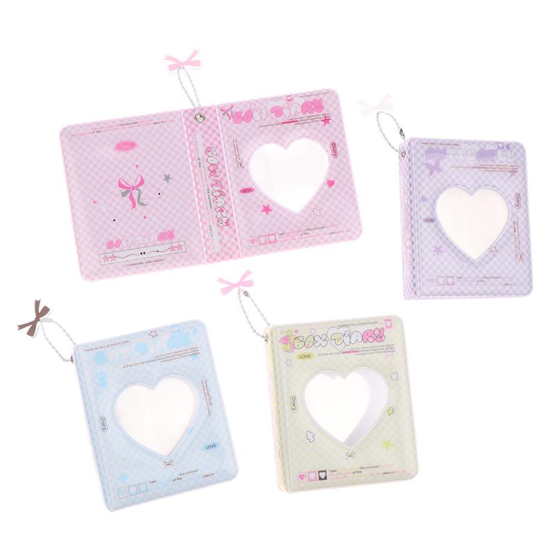 Ins Style Cute 3-Inch Love Album 36 Pockets Card Binder Mini Photocard Holder Kpop Idol Pictures Collection Storage Case