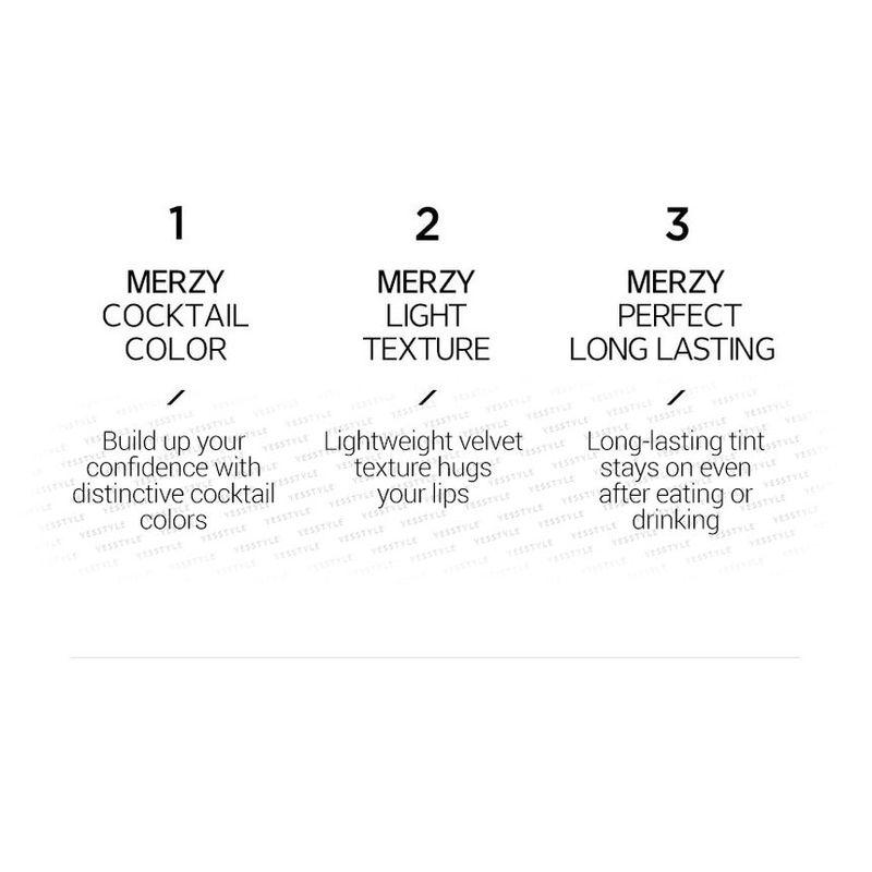 MERZY Первый вельветовый тинт Сезон 1 - 6 цветов