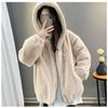 2024 Spring/Fall Women's Double-Sided Plush Fleece Coat with Hood