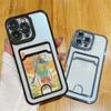 Luxury Plating Card Bag Phone Case For iPhone 17Air 15 14 13 12 11 16 Pro Max X XsMax 6 7 8Plus SE Shockproof Camera Protect Solid Color Back Cover