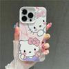 Caiyin Hello Kitty подходит для iPhone15 Чехол для iPhone 14promax противоударный 13pro с большим отверстием 12/11 модный