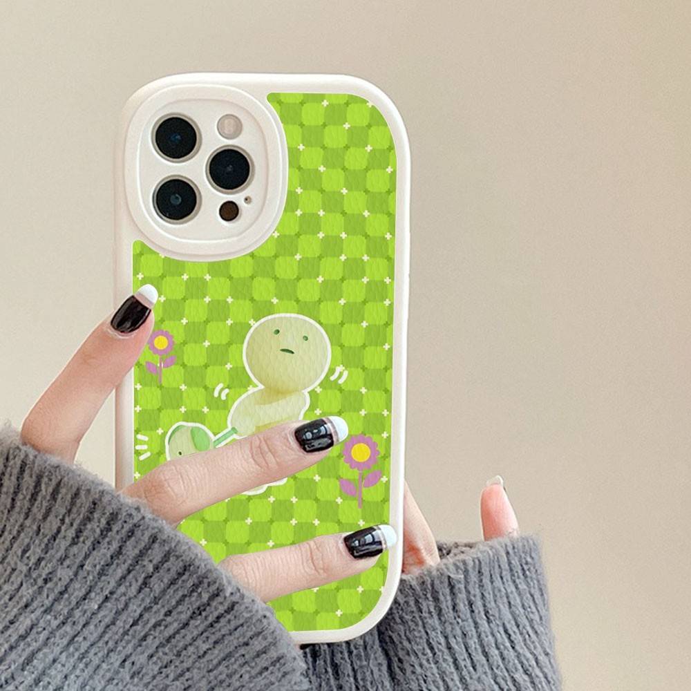 Милый чехол S-Smiski для телефона iPhone 16 15 14 13 12 11 Pro Max Plus Кожаный противоударный чехол
