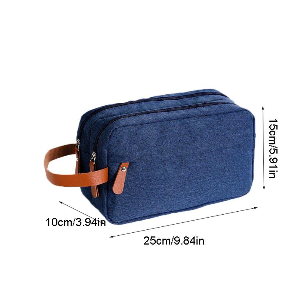 Large Capacity Make Up Bag Oxford Canvas Beauty Wash Pouch Elegant Mens Toiletry Bag Outdoor