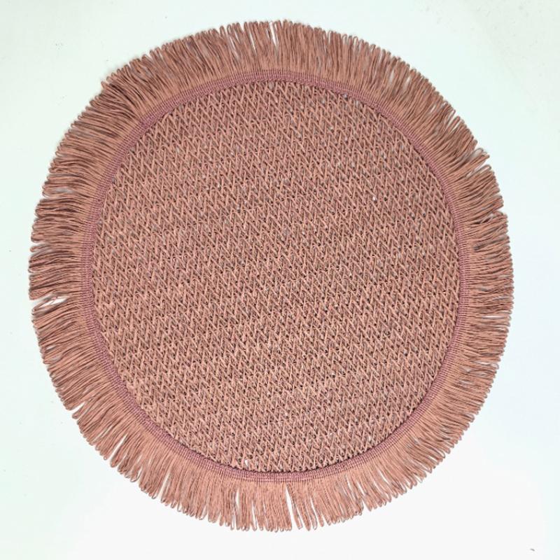 1шт домашний декор теплоизоляционный коврик бумажный тканый коврик для столовых приборов с кисточками и усами тарелка коврик