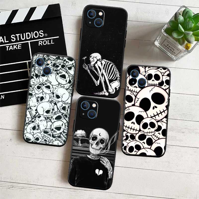 NH31 Horror Skeleton Skull New High-End Shell Phone Case for iPhone SE X XS XR 16E 17 11 Pro Max 8 7 6 6s Plus Air