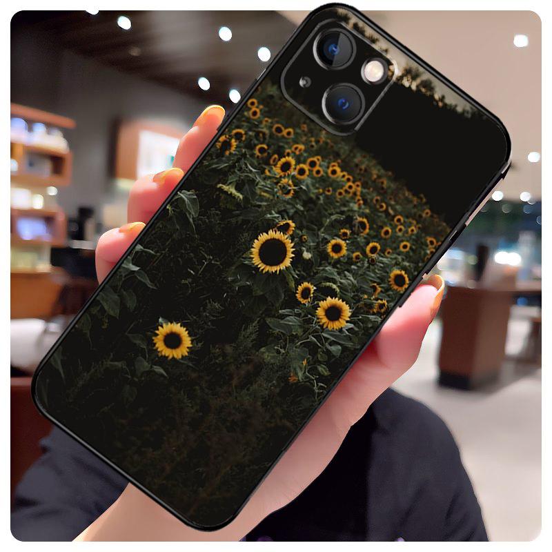 Солнечный чехол с подсолнухом для iPhone 15 Pro Max 14 13 12 11 16 17 Pro Max mini 15 16 Plus 16e 17 Air Чехол для телефона